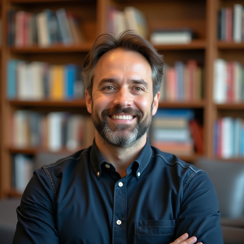 Retrato de un instructor de inglés